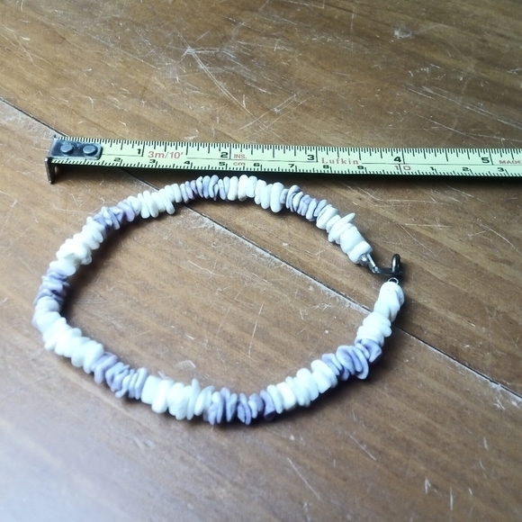 Bracelet, white and purple stones - Picture 3 of 3